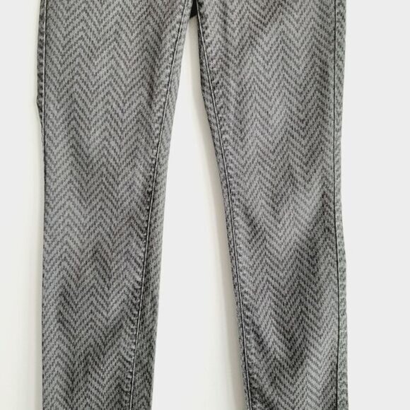 PRANA Kara Slim Fit Zig-Zag Abstract Pattern Jeans Pants Gray Sz 2 - Picture 4 of 15